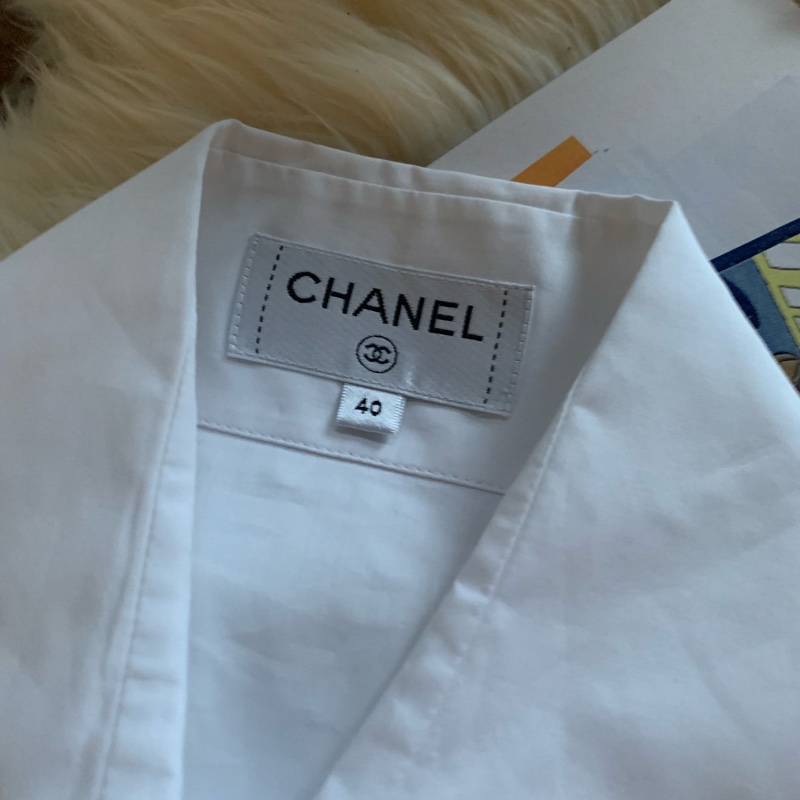 全新香奈兒白襯衫女40號-2