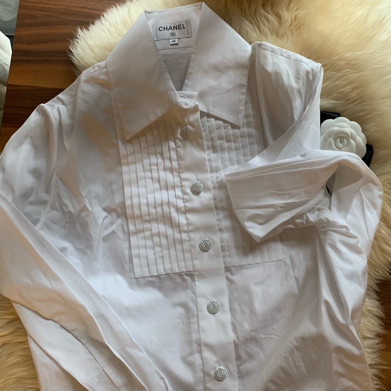 全新香奈兒白襯衫女40號-3