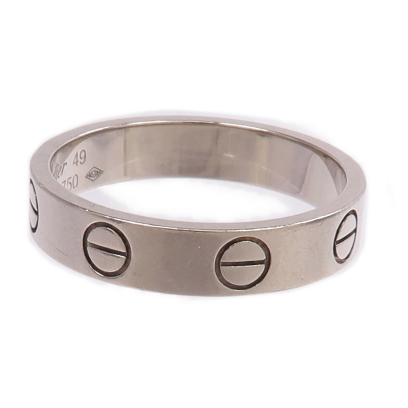 CARTIER 18K白金Mini Love Ring戒指Cartier#49/US#4.75-3