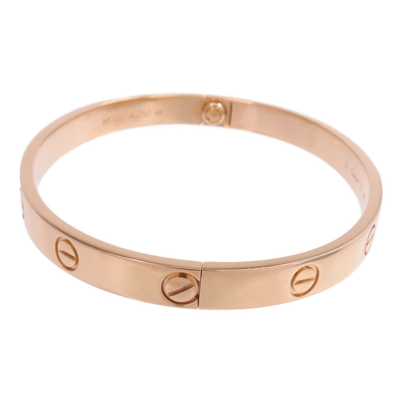 CARTIER 18K玫瑰金Love Bracelet手鐲Cartier#18-1