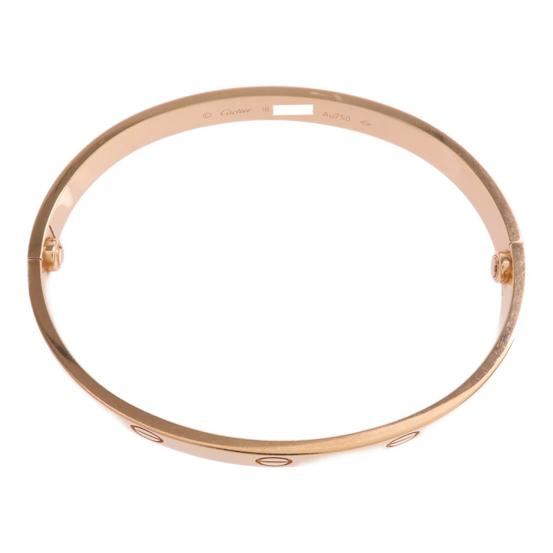 CARTIER 18K玫瑰金Love Bracelet手鐲Cartier#18-3