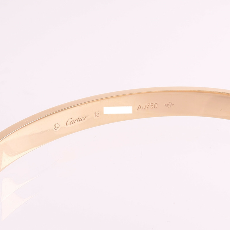CARTIER 18K玫瑰金Love Bracelet手鐲Cartier#18-4