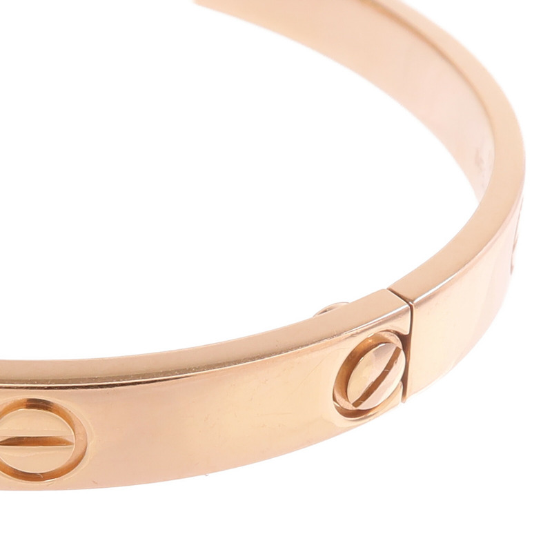 CARTIER 18K玫瑰金Love Bracelet手鐲Cartier#18-6