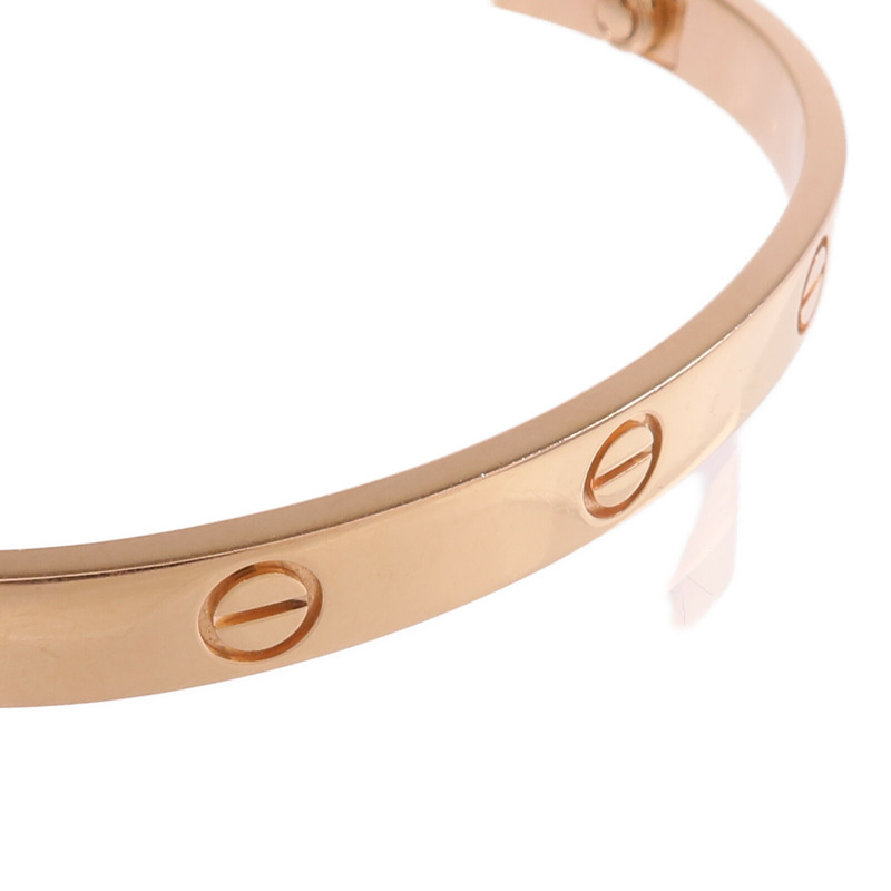 CARTIER 18K玫瑰金Love Bracelet手鐲Cartier#18-7