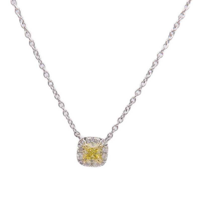 TIFFANY&CO PT950鉑金/18K黃金Diamond Necklae鑽石項鍊-2