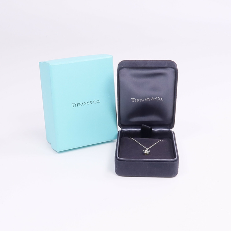 TIFFANY&CO PT950鉑金/18K黃金Diamond Necklae鑽石項鍊-9