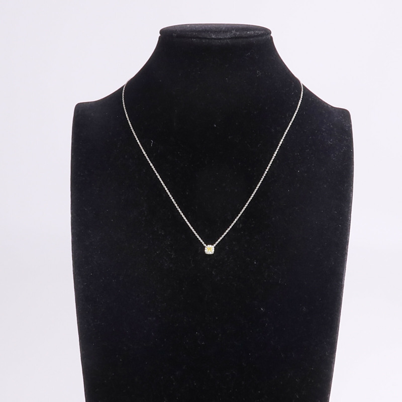 TIFFANY&CO PT950鉑金/18K黃金Diamond Necklae鑽石項鍊-10
