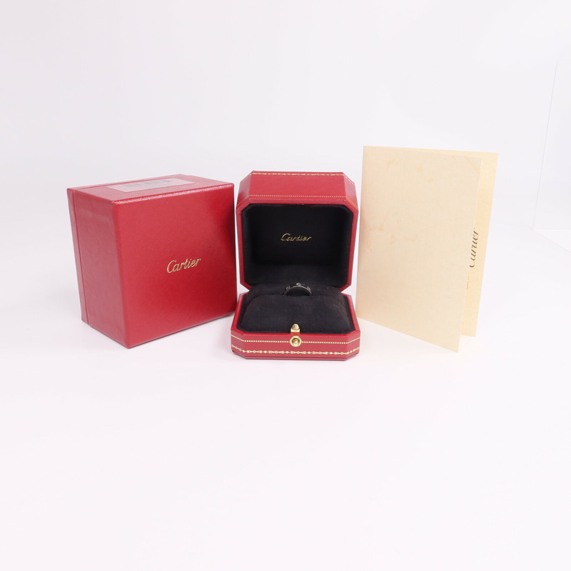 CARTIER 18K白金Mini Love Ring鑽石戒指Cartier#47/US#4.25-9