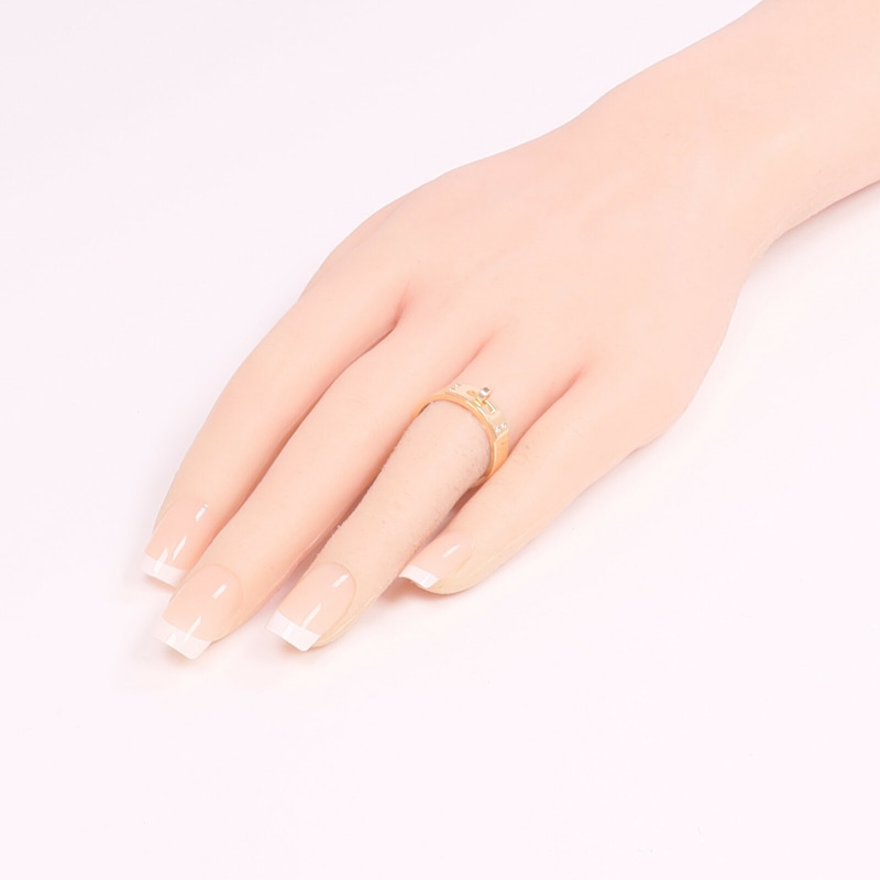 HERMES 18K玫瑰金Kelly Ring鑽石戒指Hermes#53/US#6.5-7