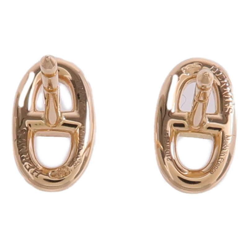 HERMES 18K玫瑰金Chaine d'Ancre Earrings耳環-2
