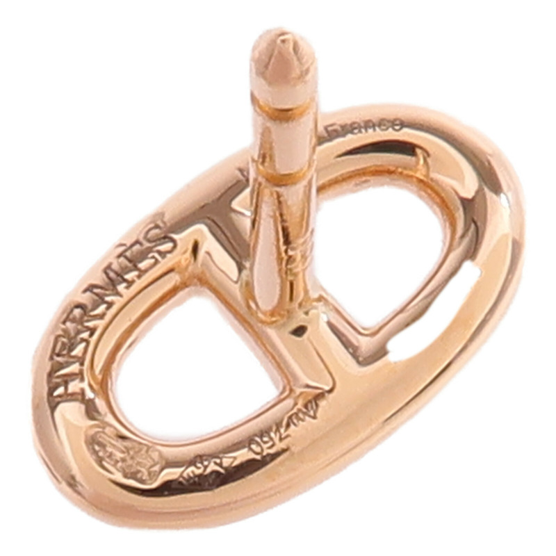 HERMES 18K玫瑰金Chaine d'Ancre Earrings耳環-7