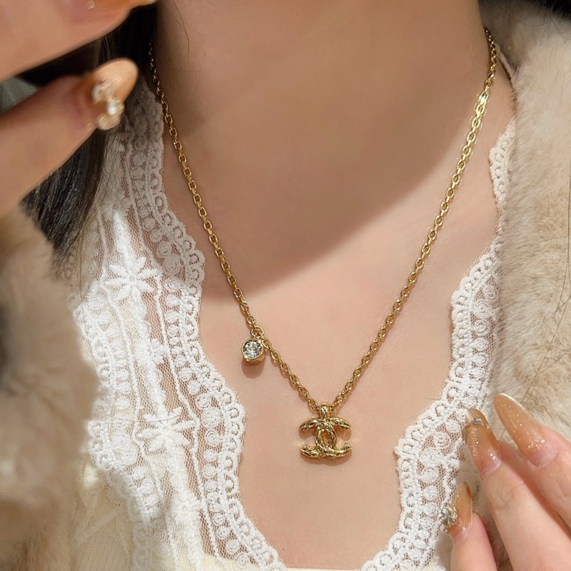 chanel 26p鑽石雙c 吊墜項鍊-1