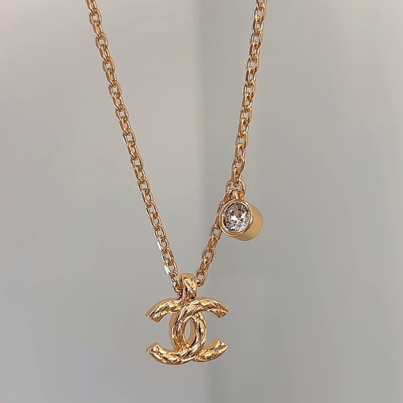 chanel 26p鑽石雙c 吊墜項鍊-2