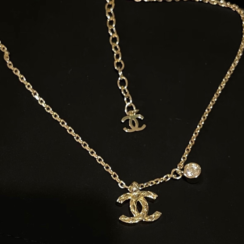 chanel 26p鑽石雙c 吊墜項鍊-3