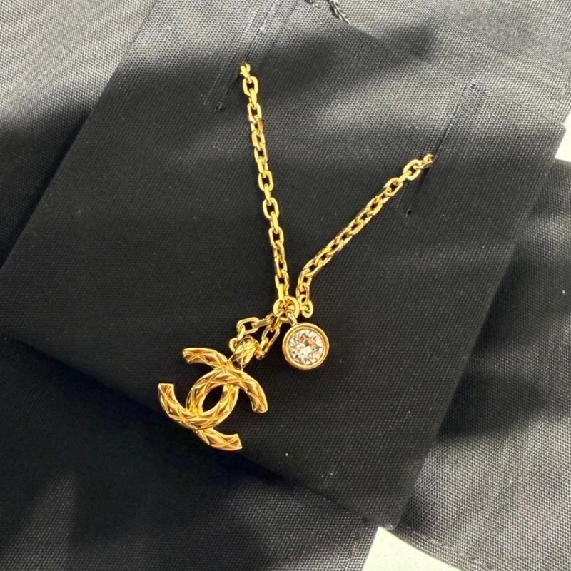 chanel 26p鑽石雙c 吊墜項鍊-4