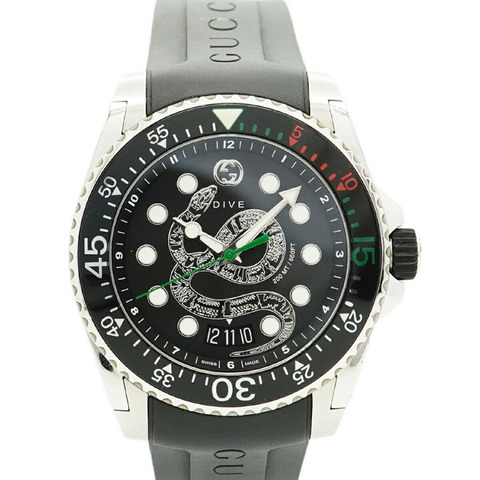 Gucci Dive 136.2 黑色錶盤男士腕錶