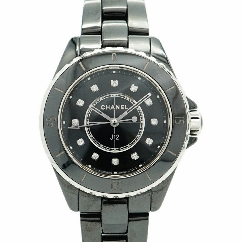 香奈兒 J12 H5701 黑色錶盤女士腕錶-0