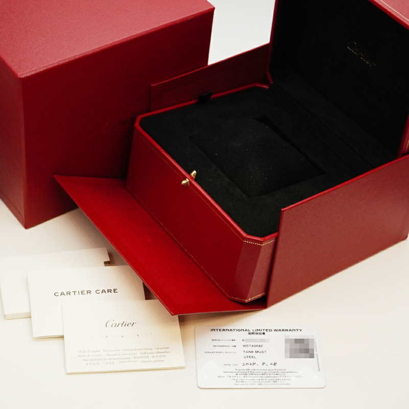 卡地亞 Tank Must SM WSTA0042 銀色錶盤小姐腕錶-1