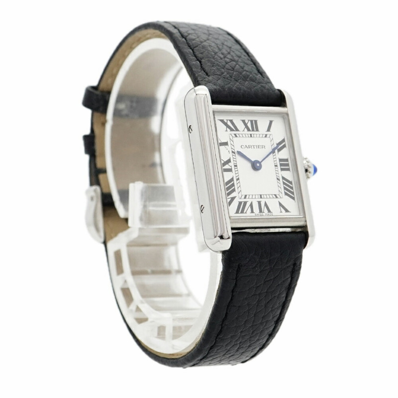 卡地亞 Tank Must SM WSTA0042 銀色錶盤小姐腕錶-3
