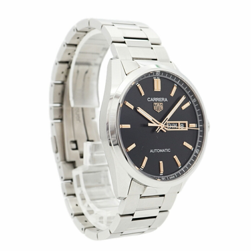 TAG Heuer 豪雅卡萊拉 WBN2013 黑色錶盤男士腕錶-3