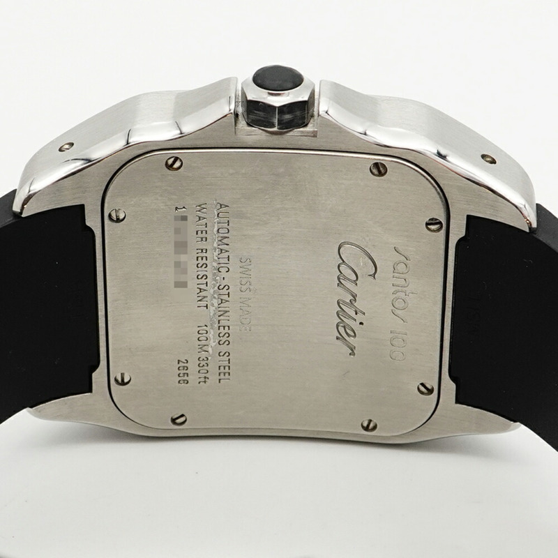 卡地亞 Santos 100 W20121U2 銀色錶盤男士腕錶-5