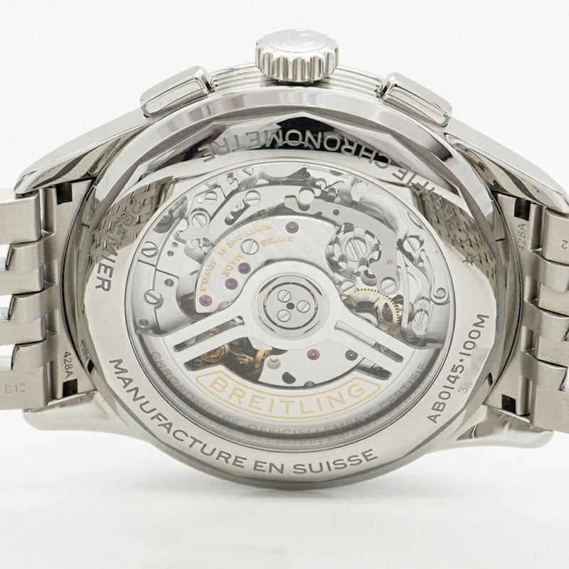 百年靈 Premier B01 AB0145 黑色錶盤男錶-5