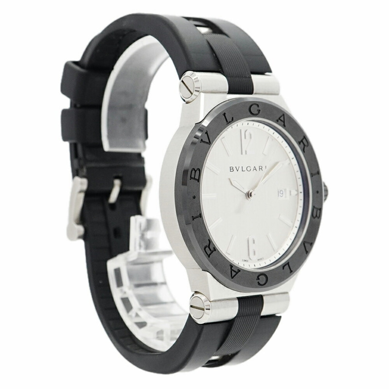 寶格麗 Diagono DG42SC 銀色錶盤男士腕錶-3