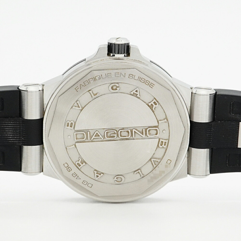 寶格麗 Diagono DG42SC 銀色錶盤男士腕錶-5