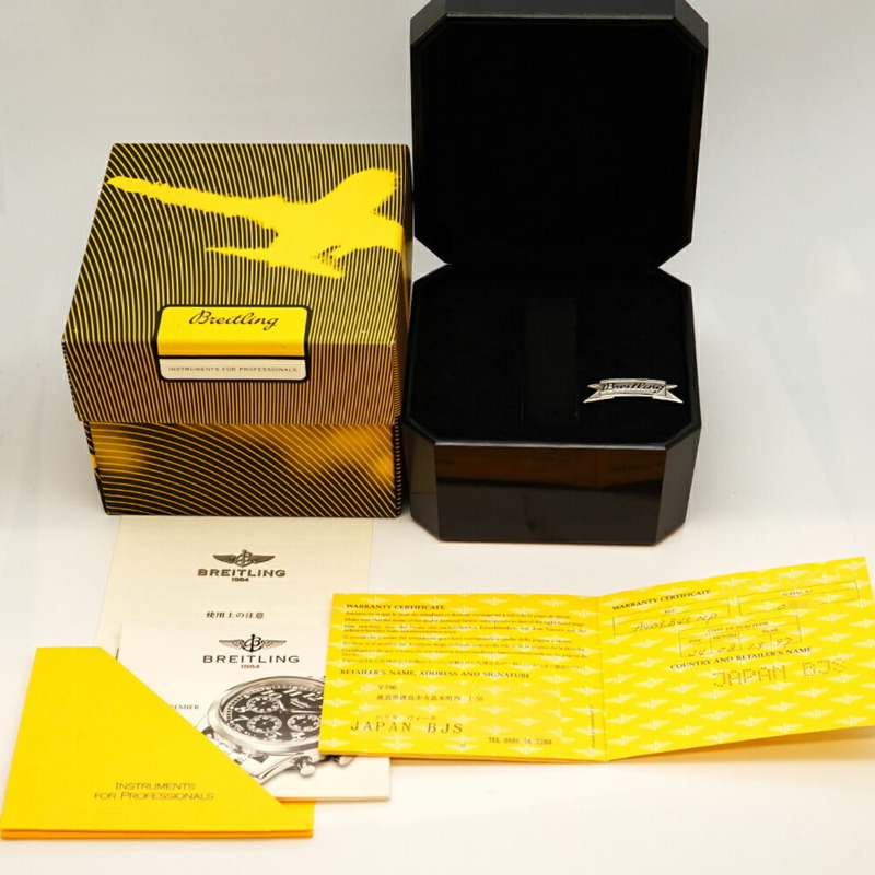 百年靈 Navitimer Premier A40035 黑色錶盤男士腕錶-1