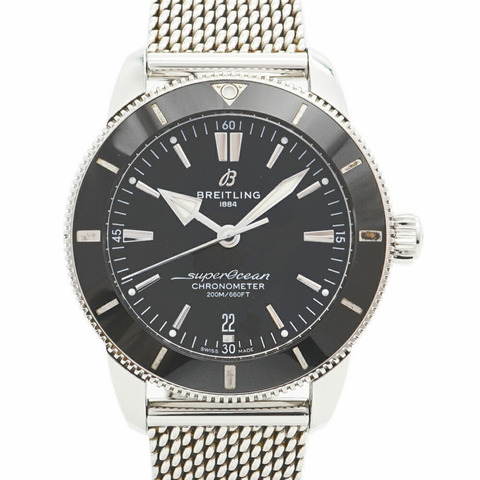 百年靈超級海洋文化系列AB2030黑色錶盤男士腕錶