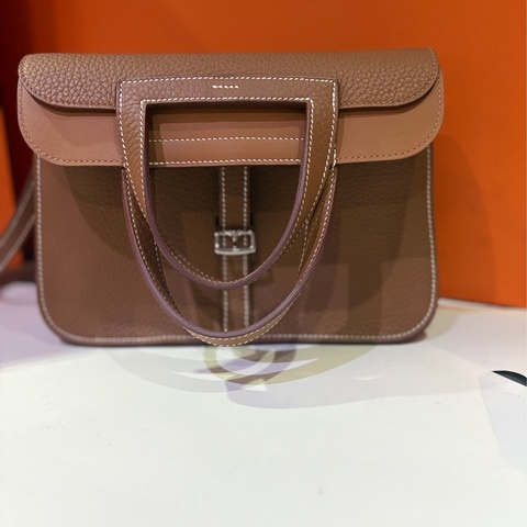 2025入手全新Hermes 稀有金棕Halzen mini Clemence gold
