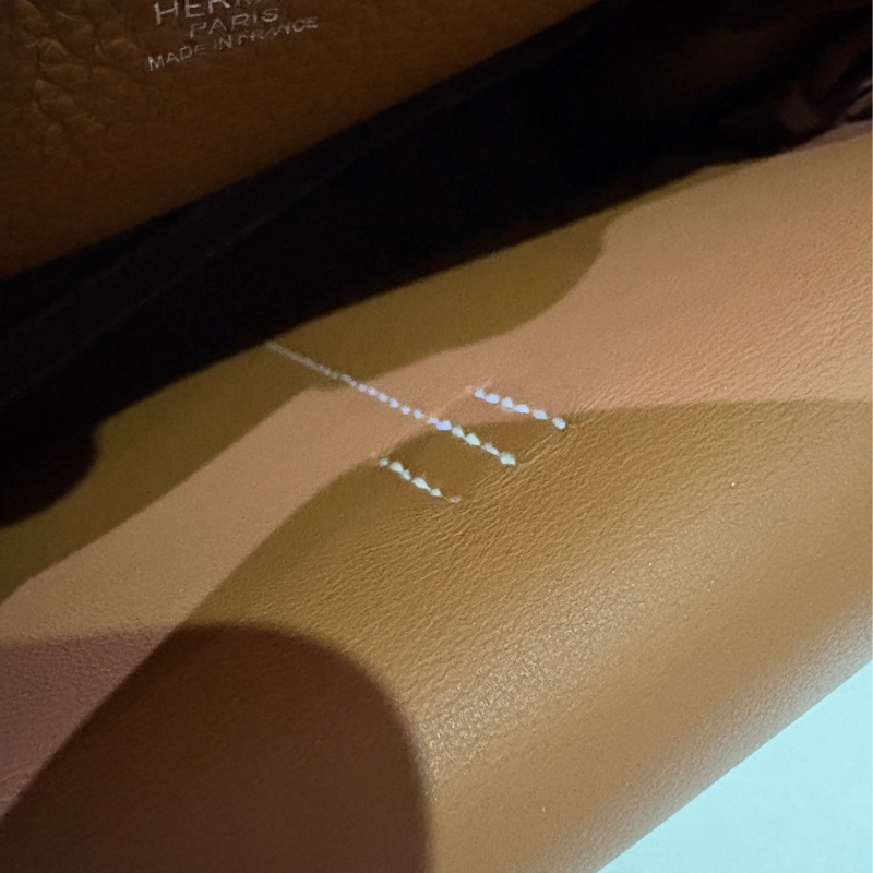 2025入手全新Hermes 稀有金棕Halzen mini Clemence gold-7