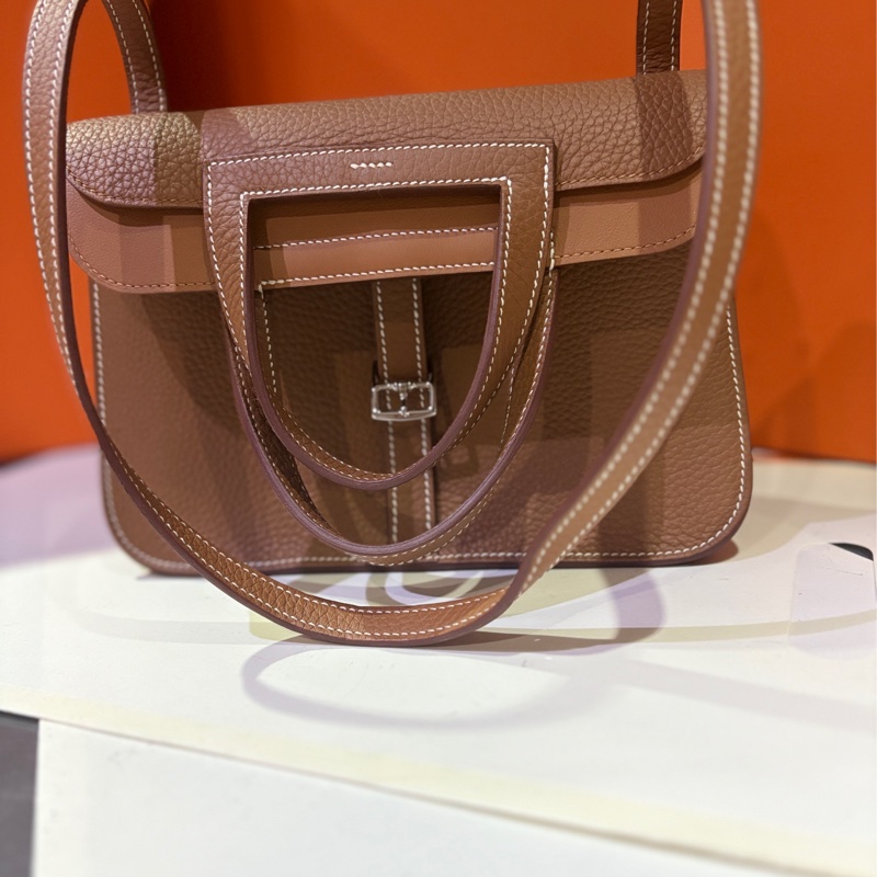 2025入手全新Hermes 稀有金棕Halzen mini Clemence gold-8