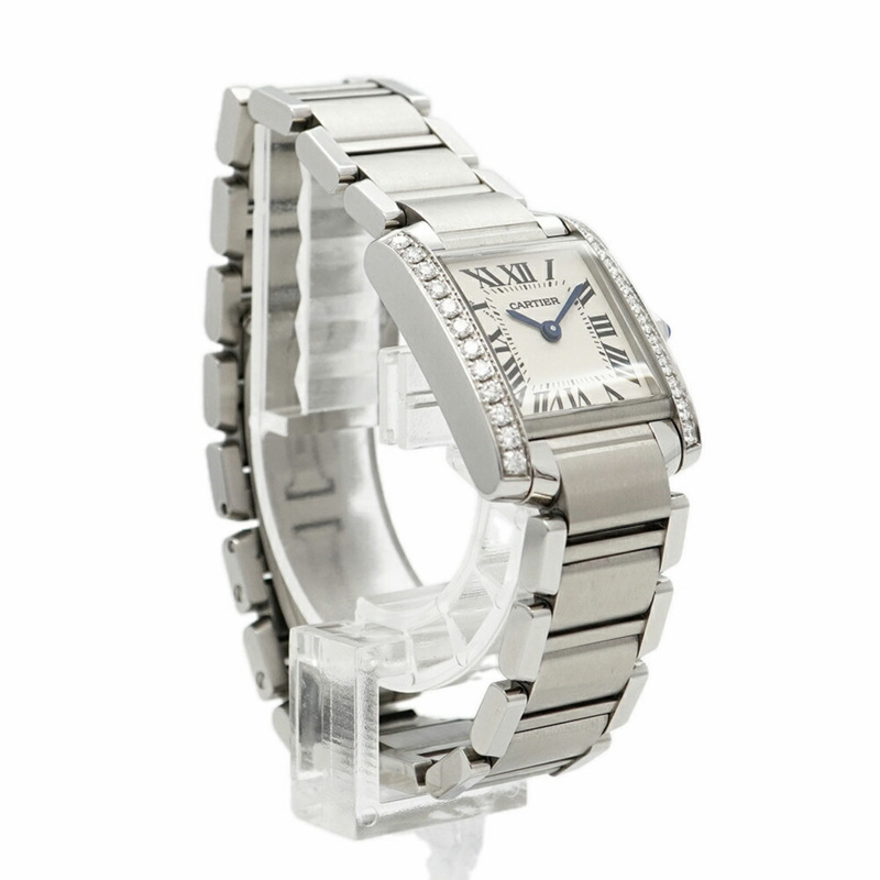 卡地亞 Tank Française SM W4TA0008 象牙色錶盤女士腕錶-2