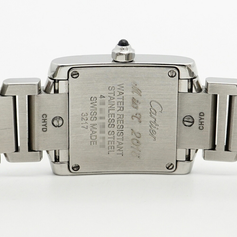 卡地亞 Tank Française SM W4TA0008 象牙色錶盤女士腕錶-4