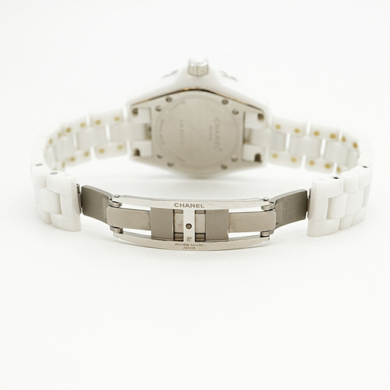 香奈兒 J12 H0967 白色錶盤小姐腕錶-4