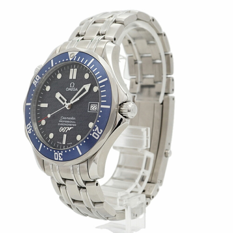 歐米茄海馬系列 2537.80 海軍藍錶盤男士腕錶-1