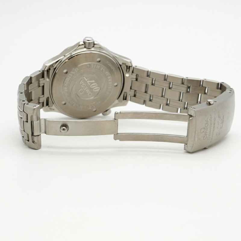 歐米茄海馬系列 2537.80 海軍藍錶盤男士腕錶-3