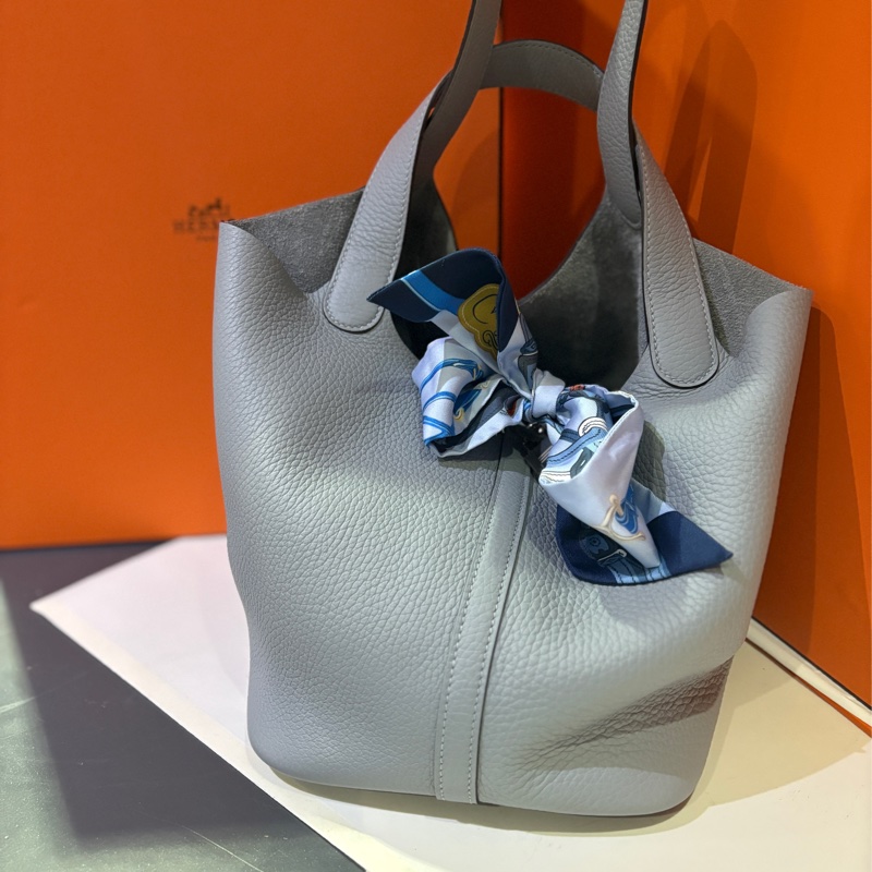 Hermes 2025SS 春夏新色(藍灰blue grey)Gris pantin Picotin 18 PM-0
