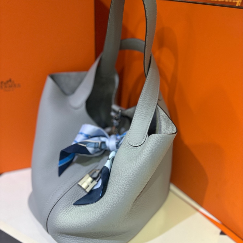 Hermes 2025SS 春夏新色(藍灰blue grey)Gris pantin Picotin 18 PM-9