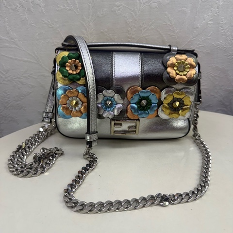 Fendi Baguette Cage leather handbag