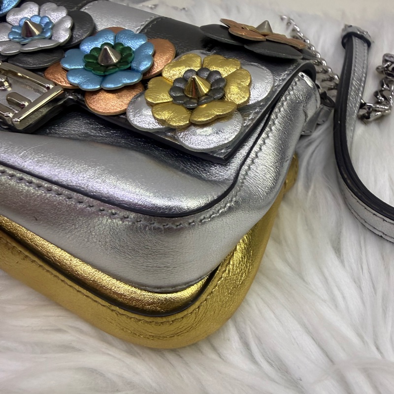 Fendi Baguette Cage leather handbag-11