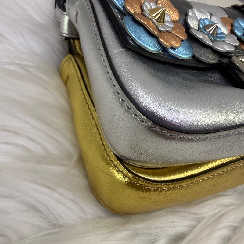 Fendi Baguette Cage leather handbag-12