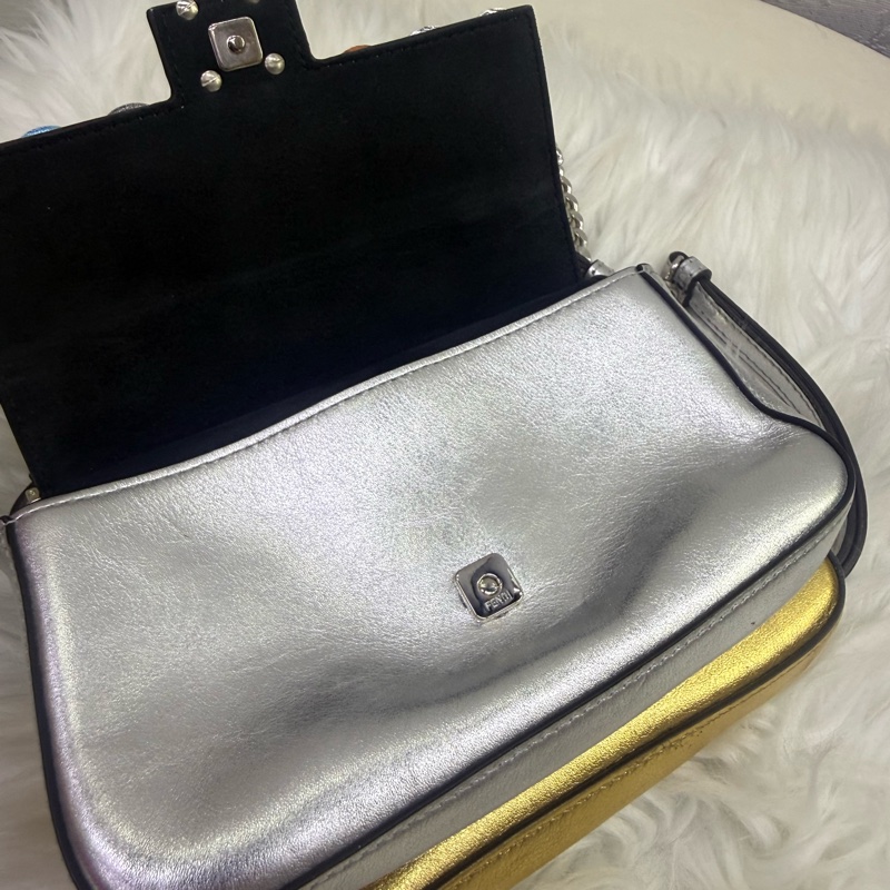 Fendi Baguette Cage leather handbag-14