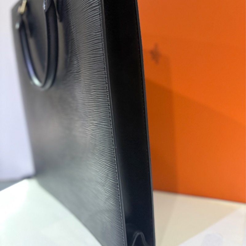 Louis Vuitton black Epi Leather Sac Plat PM Bag 手提公事包-2