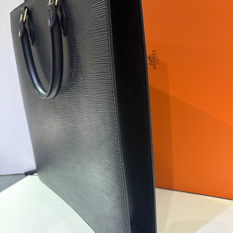 Louis Vuitton black Epi Leather Sac Plat PM Bag 手提公事包-8