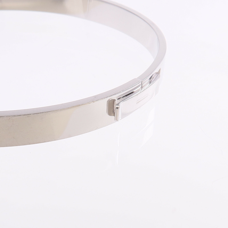 HERMES 18K白金H d'Ancre Bracelet鑽石手鐲-4