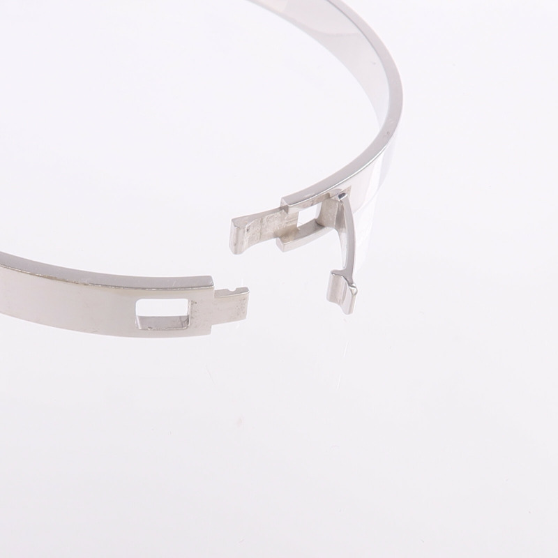 HERMES 18K白金H d'Ancre Bracelet鑽石手鐲-5