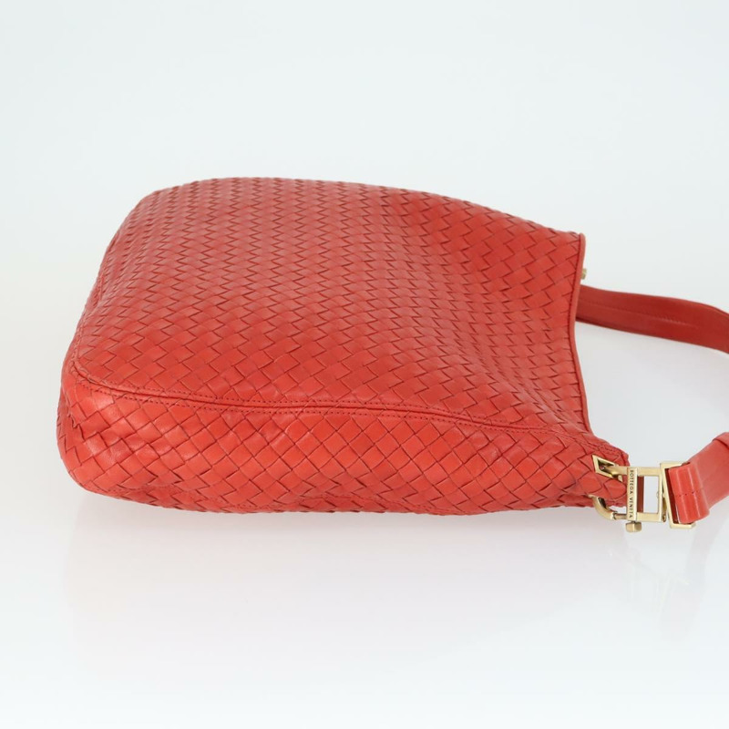 【日本直送】BOTTEGA VENETA INTRECCIATO 皮革單背包 紅色 金色 正品 159839V-2