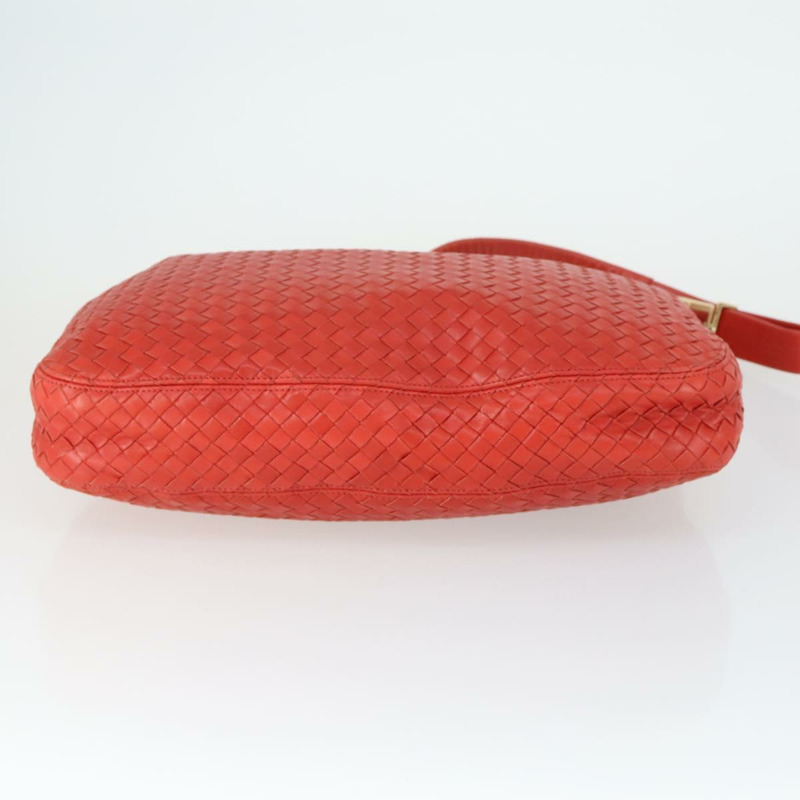 【日本直送】BOTTEGA VENETA INTRECCIATO 皮革單背包 紅色 金色 正品 159839V-4
